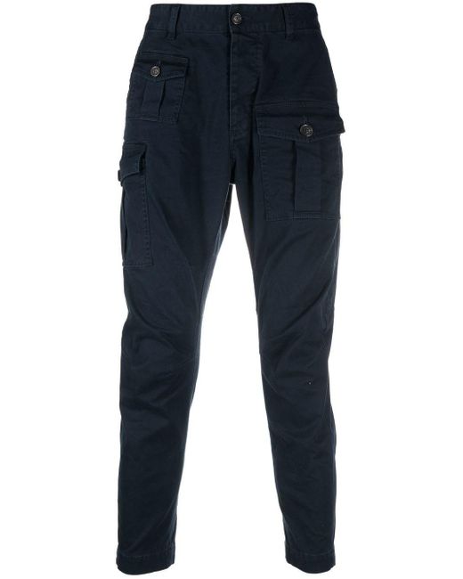 Slim-cut cargo trousers DSquared² de hombre de color Blue
