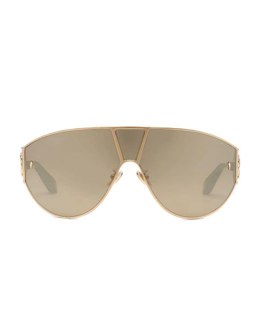 Roberto Cavalli Natural Logo-Plaque Shield Sunglasses
