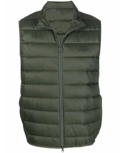 Barbour Green Padded Logo Gilet for men