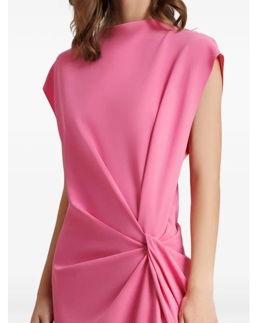 Gemy Maalouf Pink Draping Loose-Cut Maxi Dress
