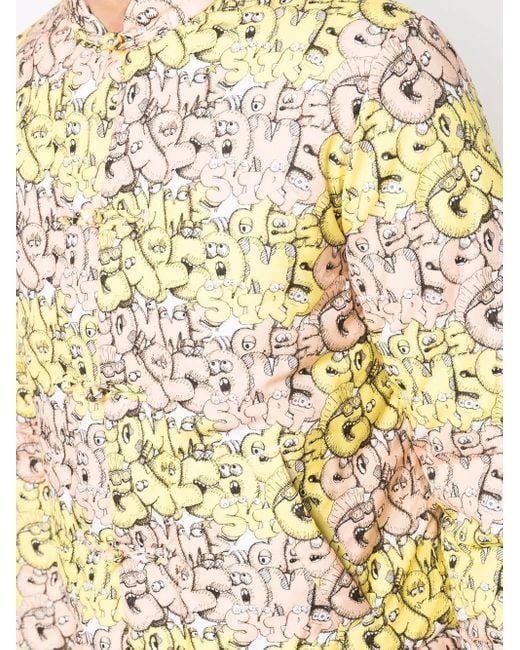 Comme des Garçons Metallic Logo-Print Padded Jacket for men