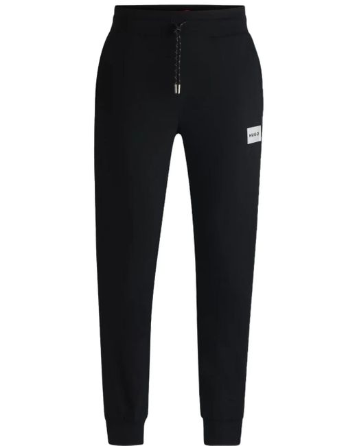 HUGO Black Logo-Detail Track Pants for men
