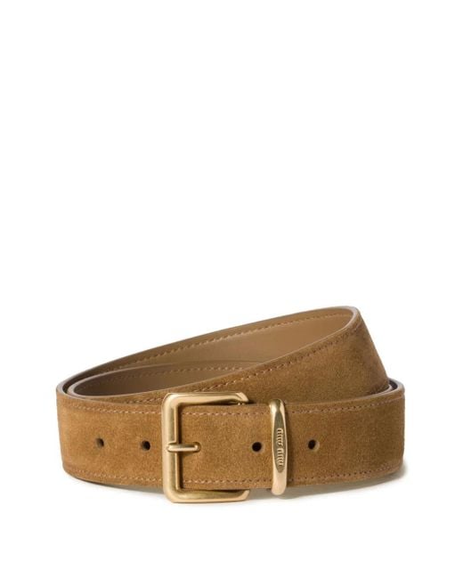 Miu Miu Brown Suede Belt