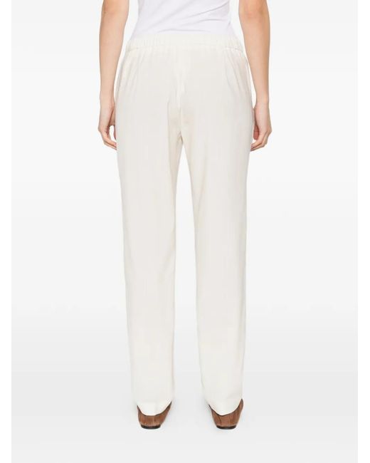 Fabiana Filippi White Drawstring-Waist Trousers