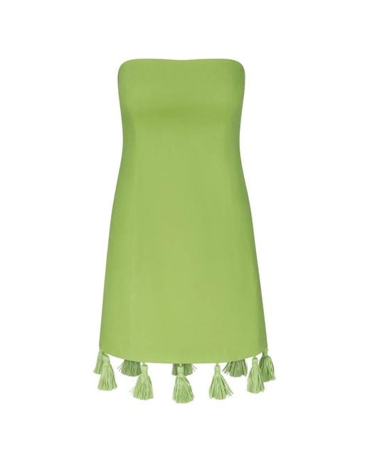 Simon Miller Freya Strapless Mini-Jurk in het Green
