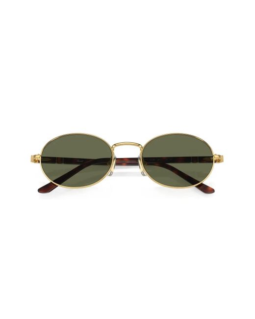 Persol Green Oval-Frame Sunglasses