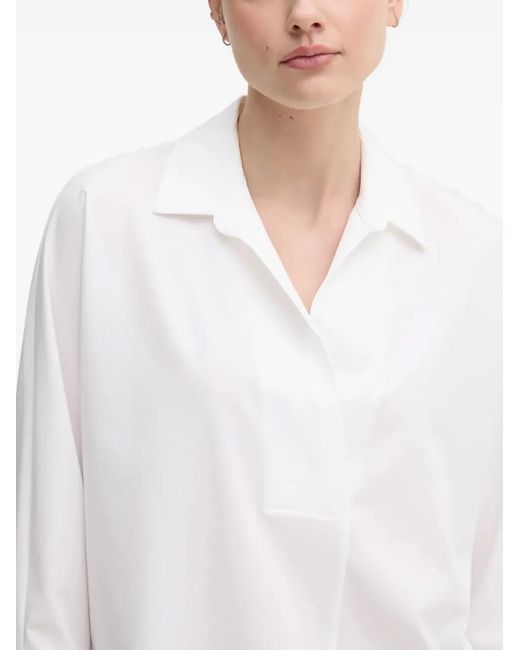 Joseph Ribkoff White V-Neck Blouse