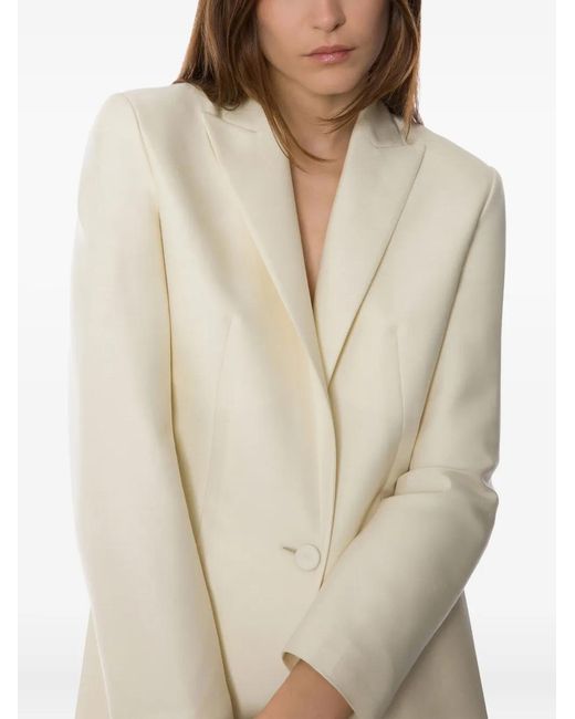 Alberta Ferretti White Tailored Lapel Blazer