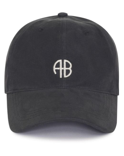 Cappello da baseball con ricamo di Anine Bing in Black