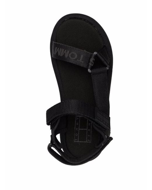 Tommy Hilfiger Black Essential Sporty Open-Toe Sandals