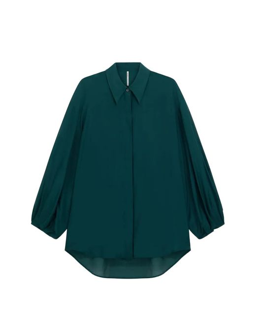Liviana Conti Green Desdemone Balloon-Sleeve Shirt