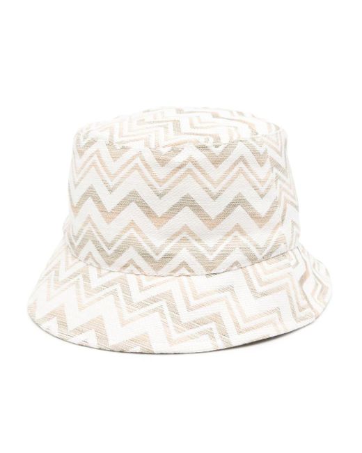 Missoni White Zigzag Bucket Hat