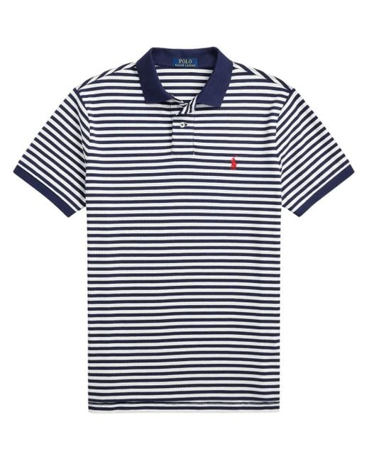 Polo Ralph Lauren Blue Polo Pony-Embroidered Polo Shirt for men