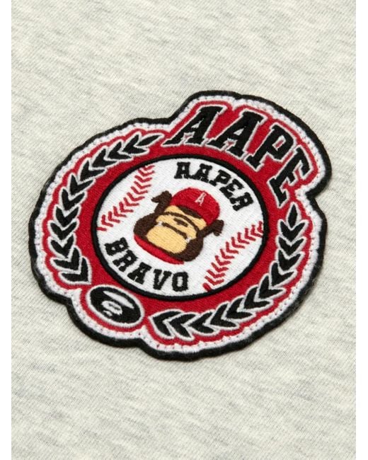 Aape By A Bathing Ape White Appliqué-Detail Hoodie for men