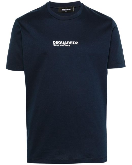 DSquared² Cool Fit Katoenen T-shirt in het Blue voor heren