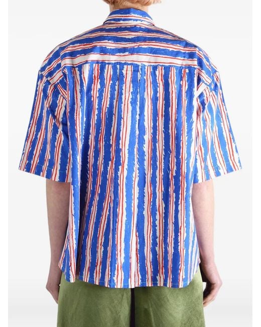 Péro Blue Striped Buttoned Shirt