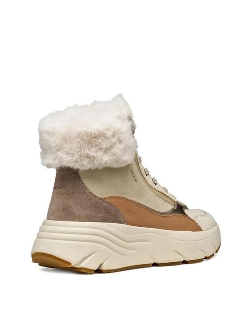 Geox Natural Diamanta Lace-Up Boots