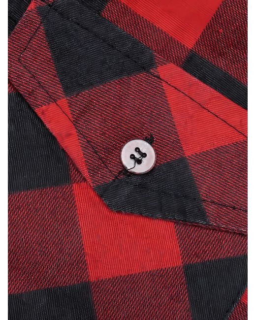 Needles Red Patchwork Shirt for men