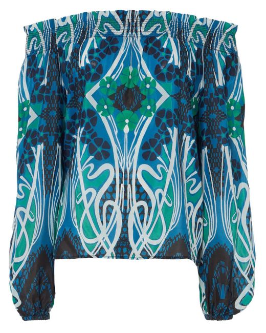 Temperley London Monikh オフショルダーブラウス Blue