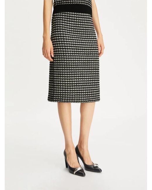 Tory Burch Black Jacquard Skirt