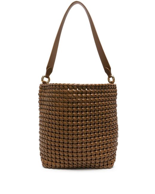 THEMOIRÈ Brown Phoebe Knotted Shoulder Bag