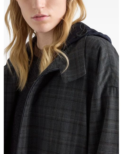 Prada チェック ジャケット Black
