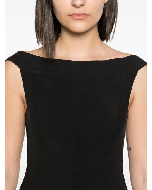 Collection Privée Black Lizza Flared Midi Dress