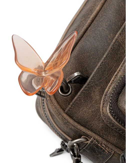 ANDERSSON BELL Brown Butterfly Multi-Pocket Shoulder Bag