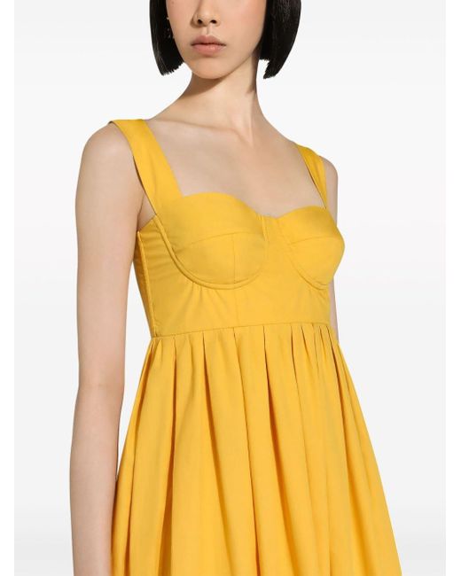 Dolce & Gabbana スウィートハートネック ドレス Yellow