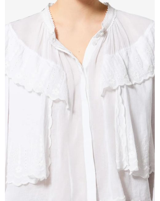 Isabel Marant White Kelmon Top