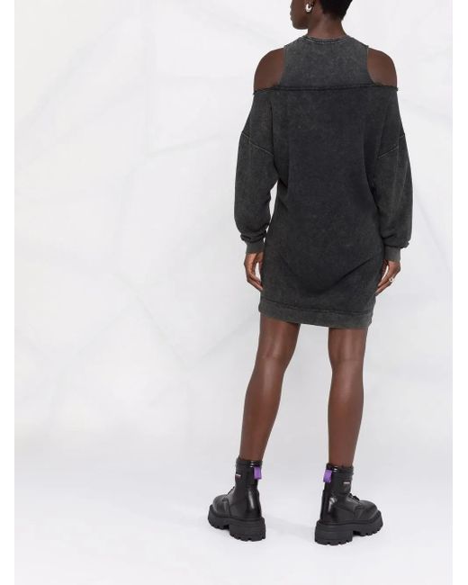 R13 Black Cold-Shoulder Dress