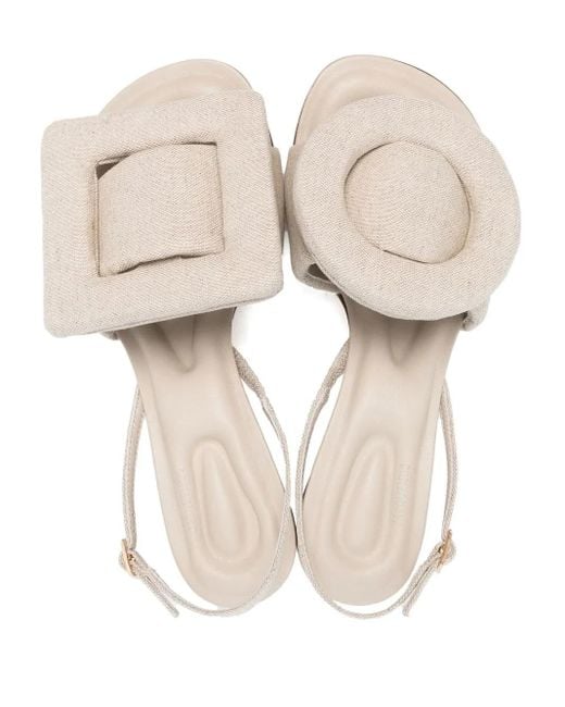Jacquemus Natural Cuscinu Slingback Sandals