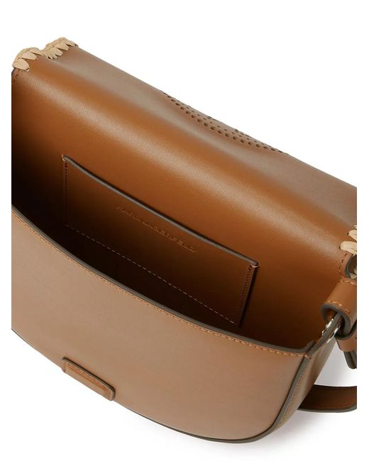 Karl Lagerfeld Brown K/Circle Crossbody Bag