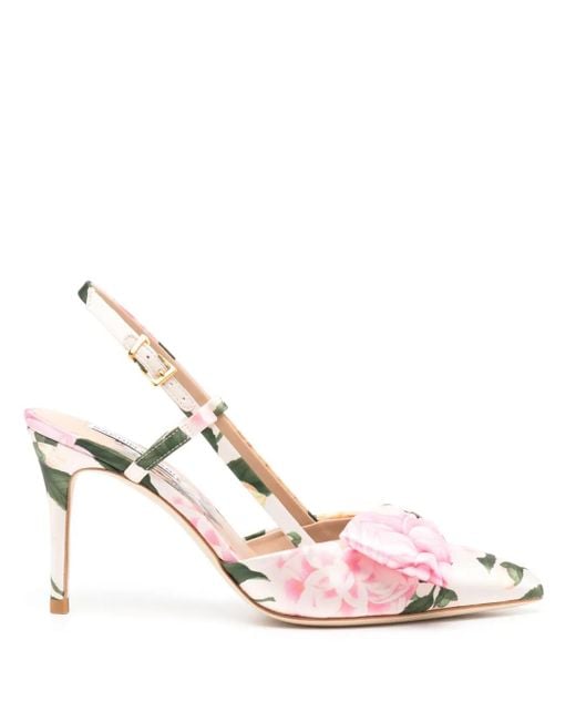 Sachin & Babi Pink Lenox 90Mm Floral-Print Pumps