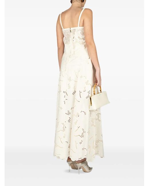 Jupe Longue À Broderies Elie Saab en coloris White