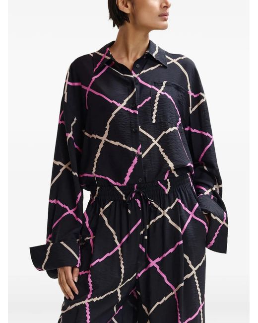 Essentiel Antwerp Black Printed Shirt