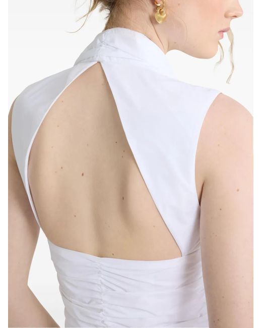 Patou オープンバック ミニドレス White