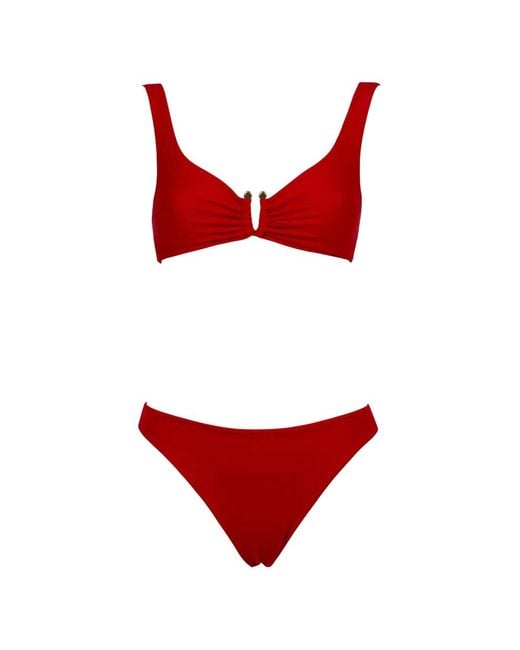 Fisico Red O-Ring Two-Piece Bikini