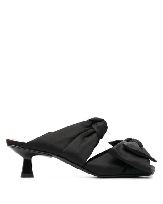 Ganni Black Bow Xx 60Mm Sandals