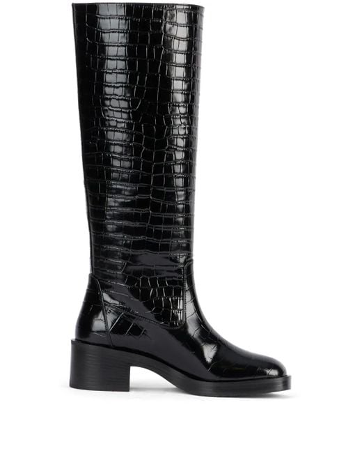 Stuart Weitzman Black Kaia Knee-High Boot