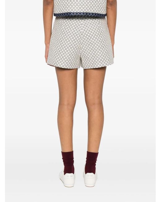 Gucci Gray Geometric-Pattern Pocket Shorts