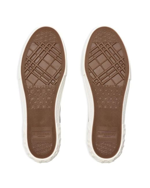 メンズ Burberry チェック スニーカー Brown