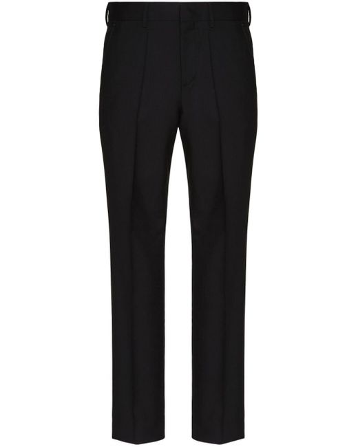 Valentino Garavani Black Straight-leg Tailored Trousers for men
