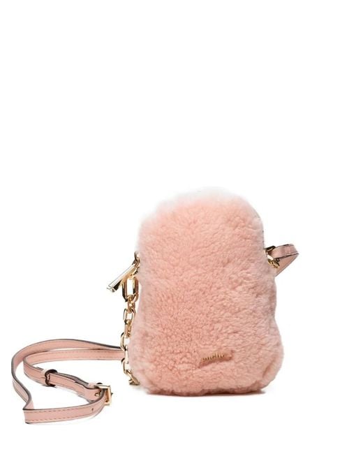 Poche Paris Pink Logo-Plaque Cross Body Bag