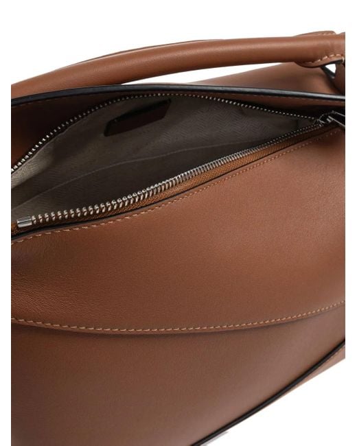 Loewe Brown Small Puzzle Edge Panelled Tote Bag