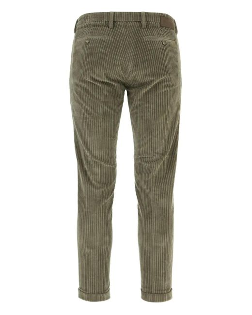 Re-hash Green Corduroy Cotton-Blend Trousers for men