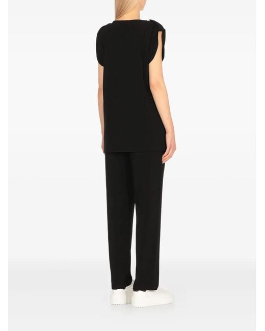 Fay Black Round-Neck T-Shirt
