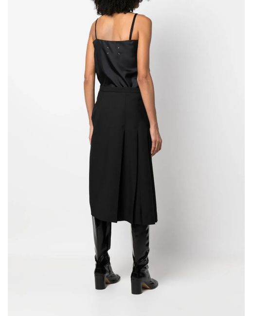 Maison Margiela Black Reworked Square Neck Midi Dress