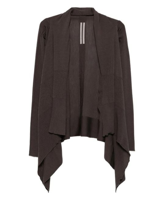 Rick Owens Black Asymmetric Cardigan