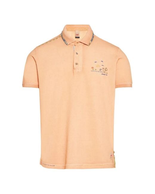 Bob Natural Embroidered Polo Shirt for men